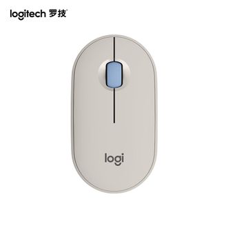 罗技/Logitech  PEBBLE 2.0 无线蓝牙鼠标 静音鼠标 办公鹅卵石便携 升级Pebble2代 沙色