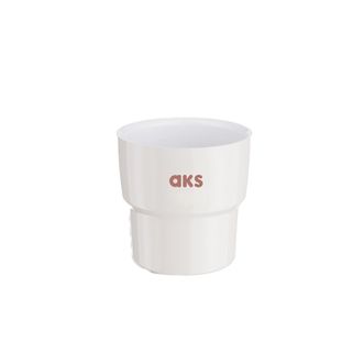 AKS  双层咖啡杯水杯便携隔热分享杯意式迷你杯 2.0版白色1只装【陶瓷涂层内胆】AKS636-3CWH
