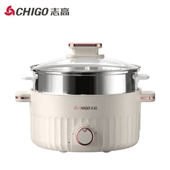 志高/Chigo  电煮锅蒸煮一体多功能锅家用3-4个人宿舍不粘小电锅YGJX-19