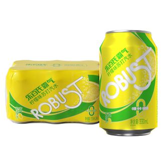 ROBUST  乐百氏苏打气泡水 0卡0糖0脂 2倍气泡柠檬味330ml*6罐