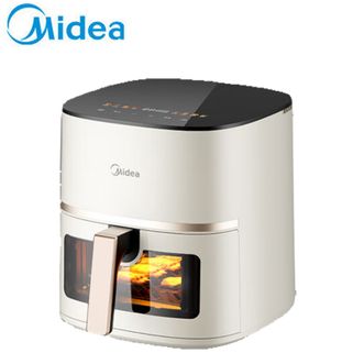 美的/Midea  空气炸锅家用5L大容量可视不用翻面多功能触屏智能电炸锅薯条机MF-KZC5089
