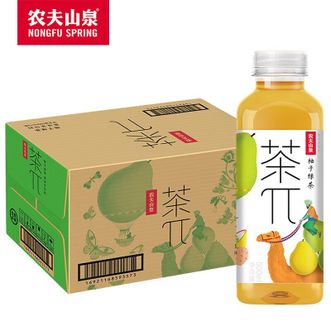 农夫山泉  柚子绿茶500ml*15瓶/箱 鲜爽怡人