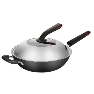 炊大皇（COOKER KING）  无涂层铸铁炒锅家用炒菜锅不易生锈铁锅32cm CG32SZ