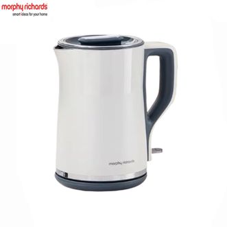 摩飞 /Morphy Richards  电热水壶MR6072【椰奶白】 烧水壶柔音电水壶双层防烫水壶无缝内胆全304不锈钢0塑热水壶1.5L