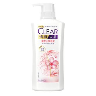 清扬  去屑洗发水持久留香500g 樱花沁爽香型 1瓶