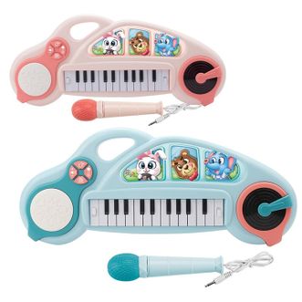 婴侍卫（BBG+）  多功能卡通趣味电子琴玩具 动感打碟电子琴2027 颜色随机