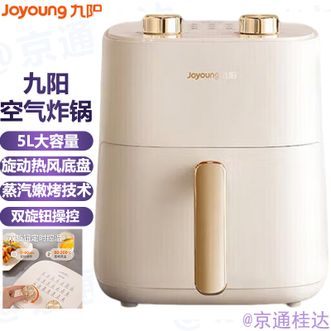 九阳/Joyoung  空气炸锅家用多功能蒸汽嫩烤电炸锅5L大容量薯条机电炸篮双旋钮操控炸鸡翅