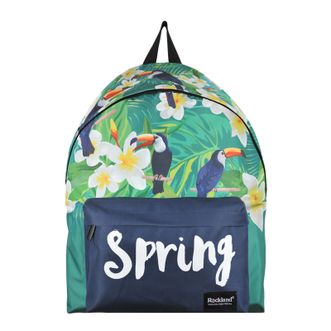洛克兰/ROCKLAND  男女休闲背包 旅行大容量双肩包  Spring春语系列  南山兽紫色/鹦解语草绿色