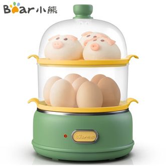 小熊/Bear  煮蛋器  【配304蒸碗】自动断电家用多功能双层迷你蒸蛋机早餐神器  ZDQ-B14E8