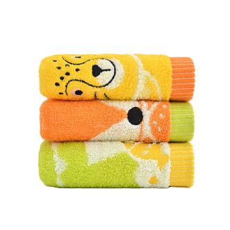 洁丽雅/Grace  动物园卡通洗脸巾  211040TA  三条装  毛巾家纺新疆棉洗脸巾纯棉儿童小毛巾