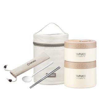 泰福高（TAFUCO）  保温便携便当饭盒1.1L(双层）T5395
