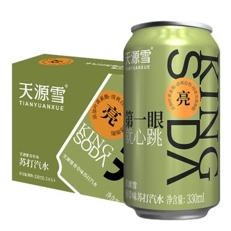 天源雪  苏打气泡水 330ml*24罐 整箱 香草味