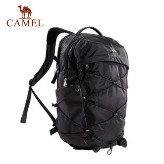 骆驼/Camel  户外登山包双肩包运动旅游旅行徒步防水爬山新款休闲书包 573C875040，黑色，30L