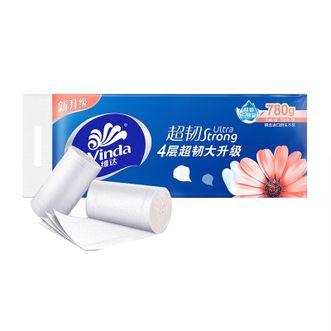 维达  超韧无芯卷纸78克30卷 4层加厚卫生纸纸巾无芯卷纸厕所卫生纸