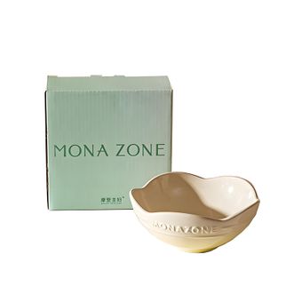 摩登主妇  MONA ZONE渐变炻瓷花型碗  5.5英寸 优雅白款  家用甜品碗沙拉碗饭碗碗碟餐具