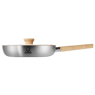 炊大皇/Cookerking  煎锅不锈钢平底不粘煎锅 电磁炉通用26cm JG26XHYG