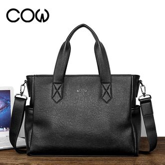 COW  男士手提包单肩斜挎包C-8629 黑色 14英寸