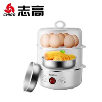 志高/Chigo  煮蛋器不锈钢加热盘高温保护ZDQ210双层