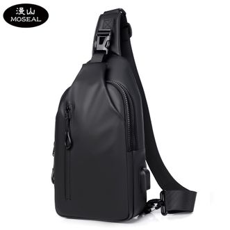 漫山/MOSEAL  户外大容量斜挎包休闲时尚男士胸包潮流单肩包斜挎包MS-F0126