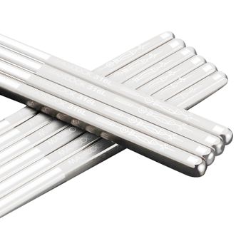 美厨（MAXCOOK）  家用防滑筷子10双装  MCK7027  316不锈钢