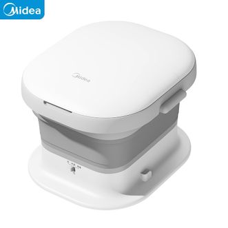 美的/Midea  足浴盆 泡脚桶折叠恒温加热足浴盆便携舒爽按摩泡脚盆洗脚盆 礼物送长辈 白色