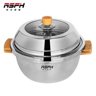 乐仕菲斯（RSFH）  蒸锅28cm 钢乐多用套装锅 304不锈钢双层汤锅洗菜油炸蒸锅 RS320T
