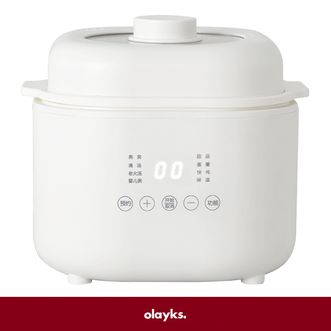 olayks.  电炖锅  1L家用燕窝煮粥神器小型炖汤煲汤锅婴儿辅食陶瓷汤盅  OLK-DZ01SA