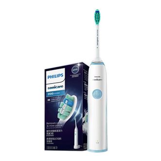 飞利浦（PHILIPS） 电动牙刷 充电式学生成人情侣声波震动自动牙刷智能净白 HX3216