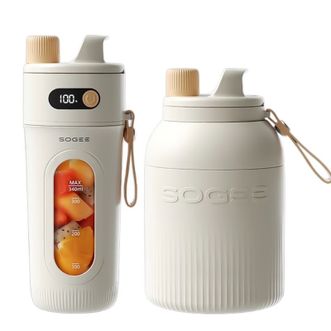 小质  榨汁机便携式小型果汁机 升级数显款+12叶刀头+制冷冰桶 套装GB02P