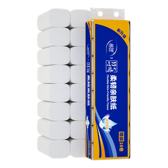 蓝漂  无芯卷纸16卷4层柔韧亲肤卫生纸白色