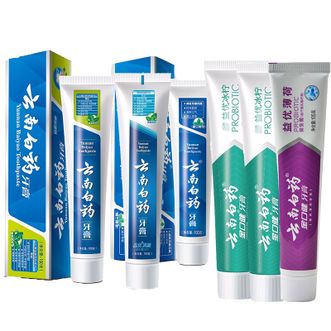 云南白药  益生菌清新口气牙膏组合装 615g*1套（100g*3+105g*3）