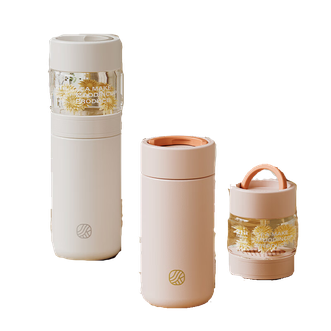 物生物（RELEA）  保温杯泡茶杯茶水分离水杯女士学生杯子316L不锈钢独立茶仓JV012463-0350
