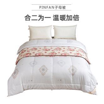 品梵-家纺蚕丝·羊绒子母被冬被双人床品被子白色200*230CM