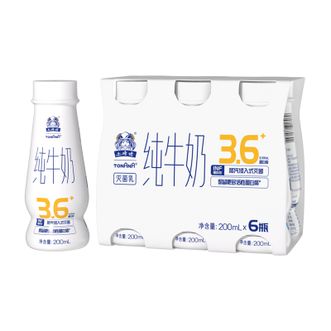 土姥姥  3.6g纯牛奶PET瓶200ml*6瓶