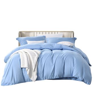 富安娜/Fuanna 磨毛四件套-静谧·蓝203*229cm 富安娜/Fuanna 磨毛四件套-静谧·蓝203*229cm