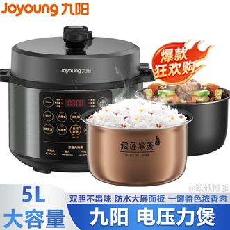 九阳/Joyoung  电压力锅一锅双胆5L大容量家庭多用途电压力煲