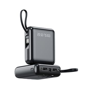 ZNNCO  移动电源20000毫安时  便携自带线大容量  随身适用于苹果小米