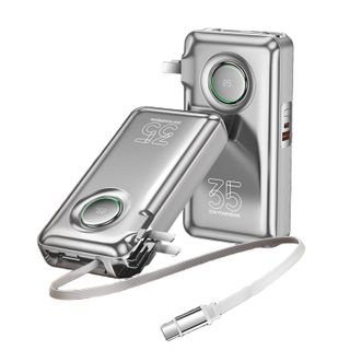 毕亚兹/Biaze  10000毫安自带AC插头伸缩线30W大功率快充充电宝YD73