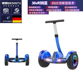 柏思图/besintu  智能腿控坐骑平衡车儿童成年带扶杆双轮平行车36v蓝色防爆轮