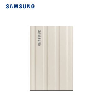 三星/Samsung  T7 Shield-月慕白 1TB Type-c接口 移动固态硬盘  NVMe读速1050MB/s  手机直连笔记本外接 三防保护