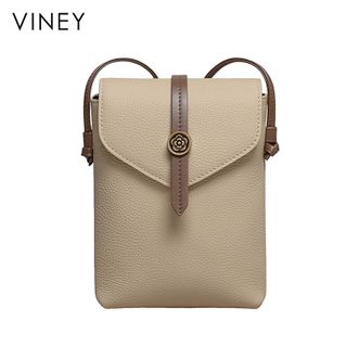 viney  牛皮斜挎包女时尚手机包百搭实用女士单肩包V91237