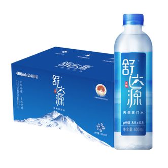 舒达源  天然苏打水400ml*24瓶 无糖无汽弱碱性饮用水高端水整箱小瓶
