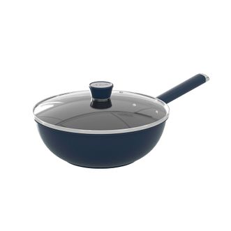 新思特  炒锅炒菜锅高纯钛家用电磁炉明火通用健康锅具 TiCe-28C蓝色