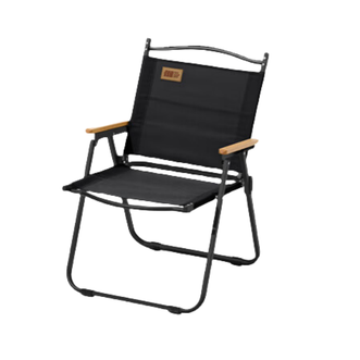 探险者（TAN XIAN ZHE）  克米特椅露营野餐椅  便携沙滩椅家用野营 双层折叠克米特椅  黑色 加高款-坐高40cm