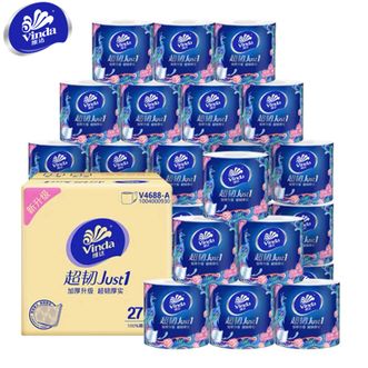 维达Vinda 超韧卷纸180克27卷 4层加厚 卫生纸卷筒纸 纸巾卷纸 整箱