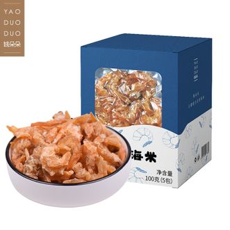 姚朵朵YAO DUO DUO  金钩海米100克(20克*5)-开窗 虾米虾干 淡干小虾仁干煲汤食材 海鲜干货