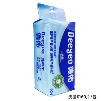 德佑/Deeyeo  干湿两用洗脸巾一次性绵柔巾 60抽 1包/5包