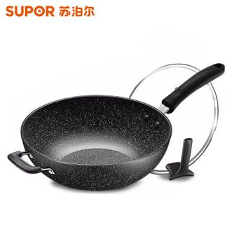 苏泊尔（SUPOR）  不粘锅少油烟平底炒菜锅带盖电磁炉煤气灶通用 32CM NC32PA1