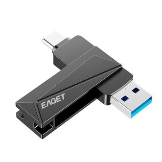 忆捷/Eaget  手机电脑两用旋转金属储存盘 256G
