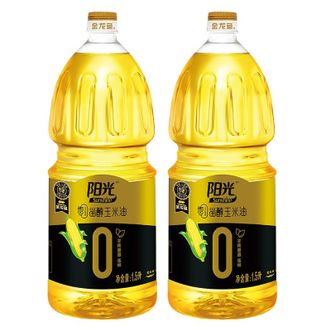 金龙鱼  阳光零反式脂肪甾醇玉米油  非转基因玉米胚芽油  1.5L*2瓶